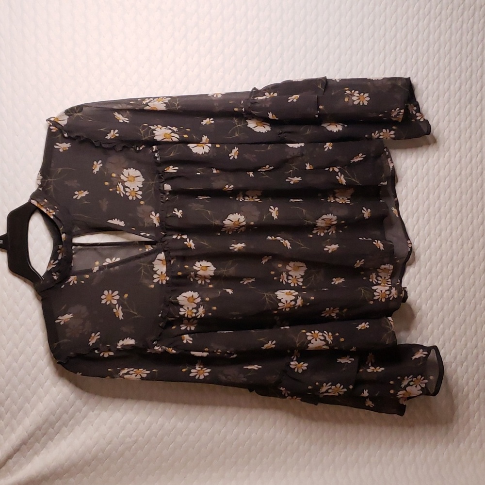 Sheer Floral Top